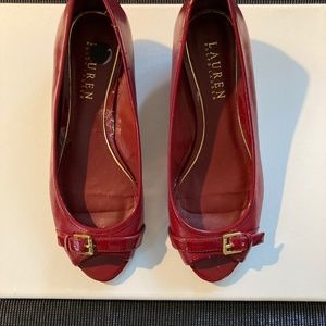 Lauren Ralph Lauren Red Peep Toes